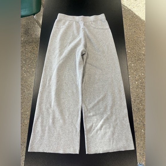 GC Fontana Cashmere Silk Wool Blend Wide Leg Pull On Cropped Knit Pants - Picture 2 of 8